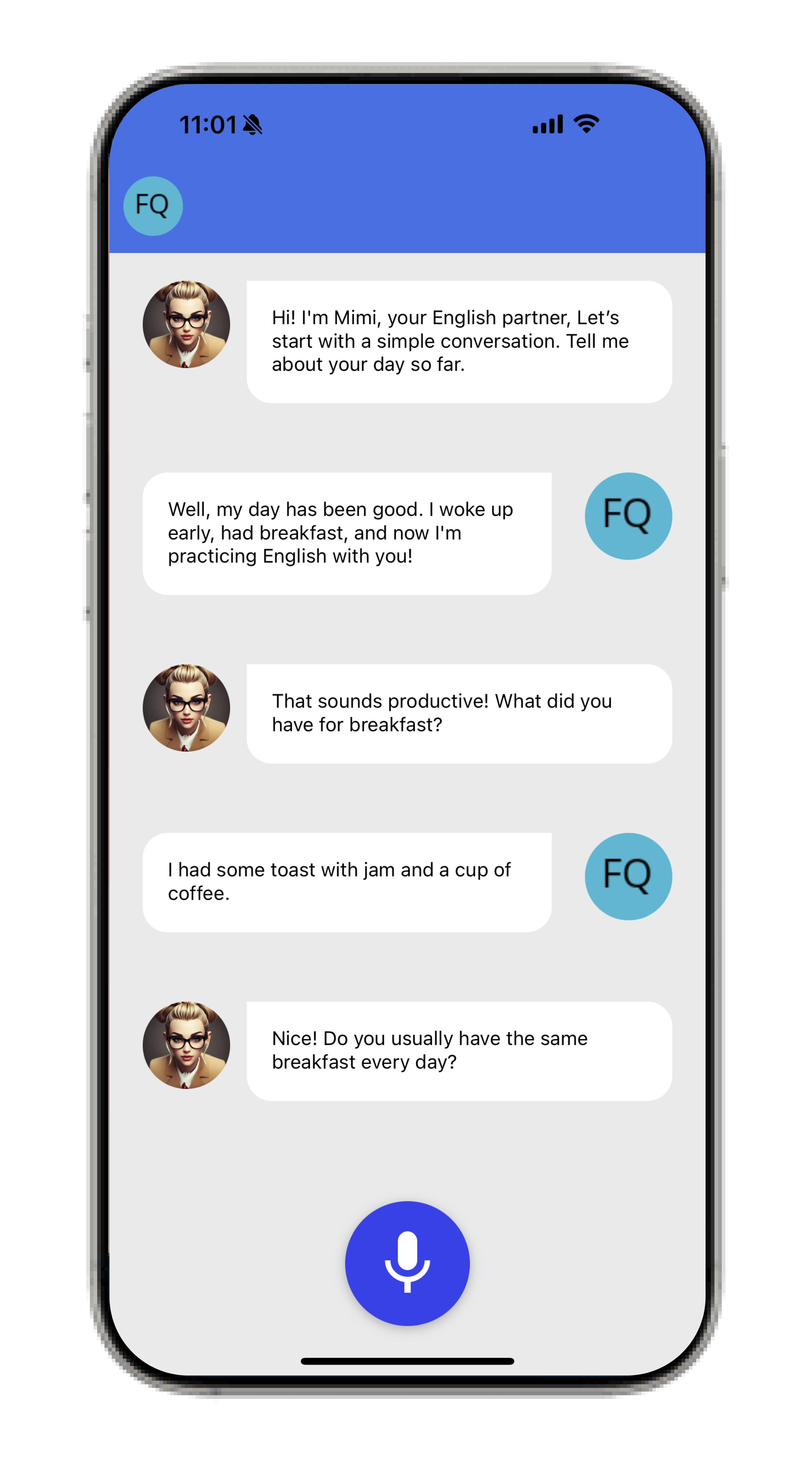 BeTalking app screen